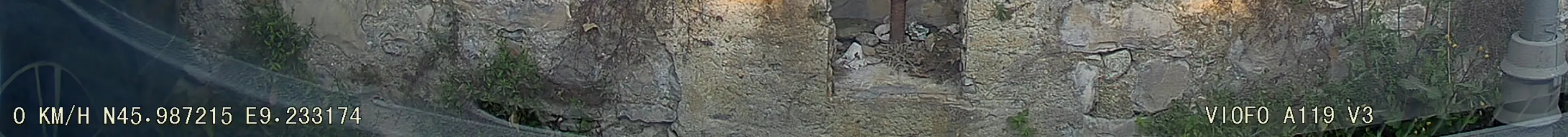 gps coordinates at the bottom of viofo video