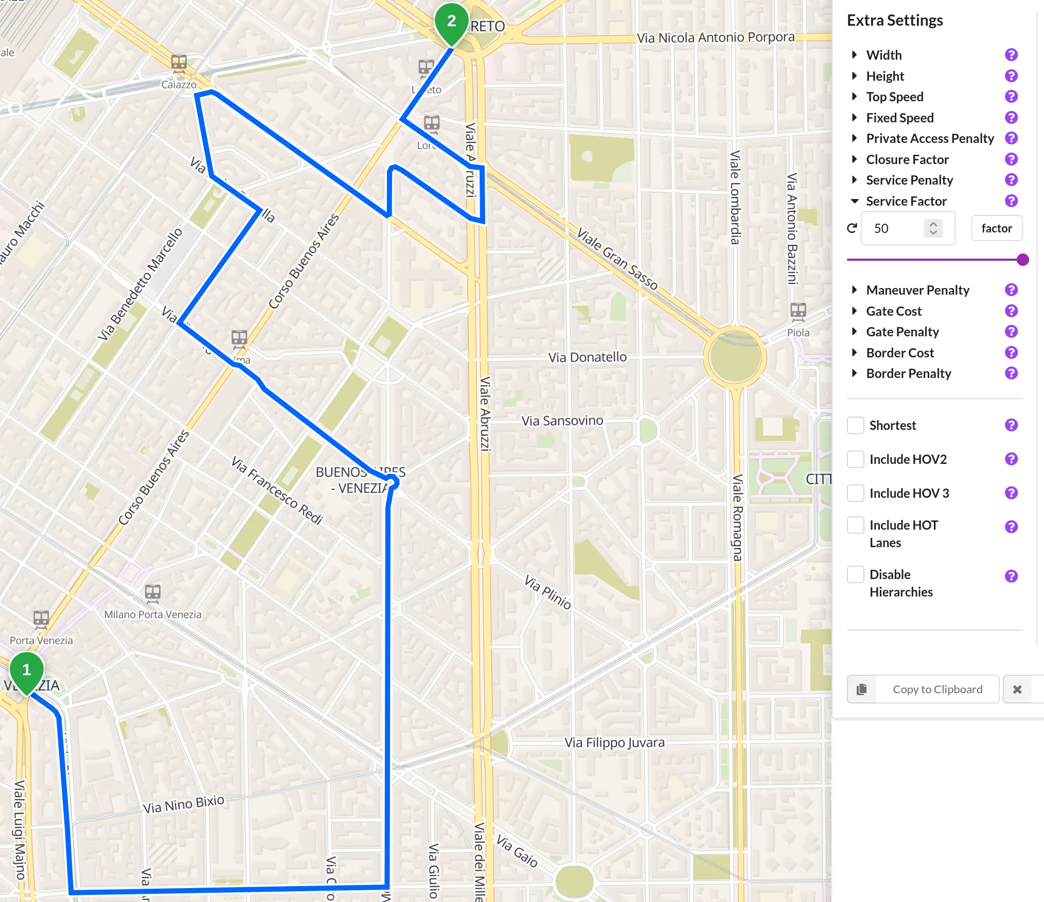 service factor of 50